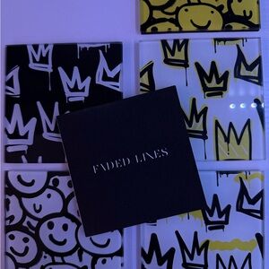 Faded Lines Graphic Coasters Set
